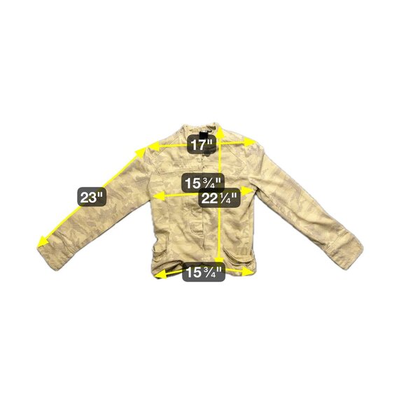 DC Shoes Military Jacket Beige Women's M Utility Camo Pockets - Picture 10 of 10